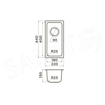 Кухонная мойка Omoikiri Tadzava 22-U/I-IN