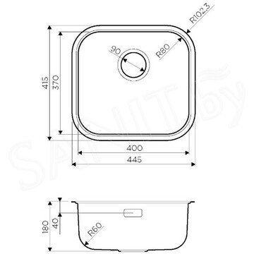 Кухонная мойка Omoikiri Omi 44-U/I-GM / 44-U/I-AB