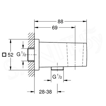Шланговое подключение Grohe Euphoria Cube 26370000