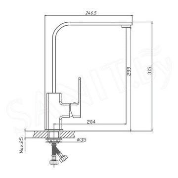 Смеситель для кухонной мойки Haiba HB70615-7