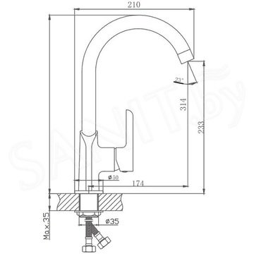 Смеситель для кухонной мойки Haiba HB70805-7