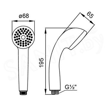 Душевая лейка Milardo Hand Shower 1401F68M18