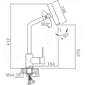 Смеситель для кухонной мойки Haiba HB73304-1