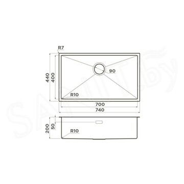 Кухонная мойка Omoikiri Taki 74-U/IF-IN / 74-U/IF-GM / 74-U/IF-LG