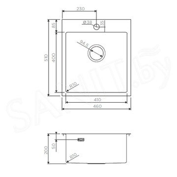 Кухонная мойка Omoikiri Akisame 46-IN / 46-GM / 46-LG