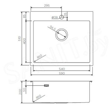 Кухонная мойка Omoikiri Akisame 59-IN / 59-GM / 59-LG