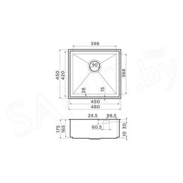 Кухонная мойка Omoikiri Kasen 48-26 INT IN / 48-26 INT GM / 48-26 INT LG