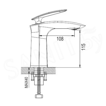 Смеситель для умывальника Rose R1101