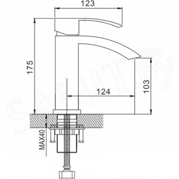 Смеситель для умывальника Rose R1501F