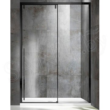 Душевая дверь Vincea Lugano VDS-1L-1 прозрачная в черном профиле