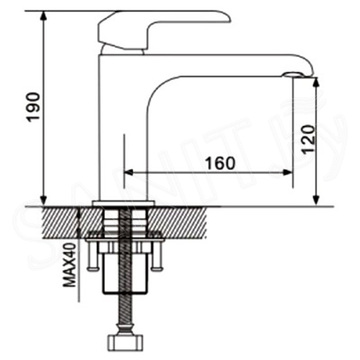 Смеситель для умывальника Rose R2101F-1