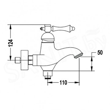 Смеситель для ванны Rose R0102Q