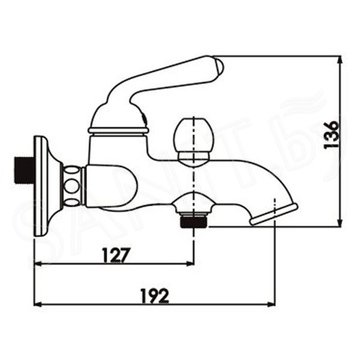 Смеситель для ванны Rose R0202Q