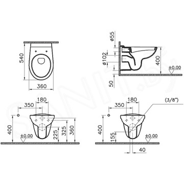 Подвесной унитаз Vitra Norm Fit 6855B099-1777