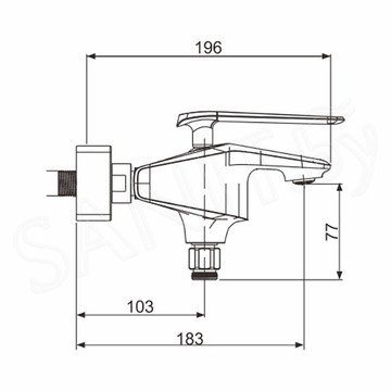 Смеситель для ванны Rose R1302F