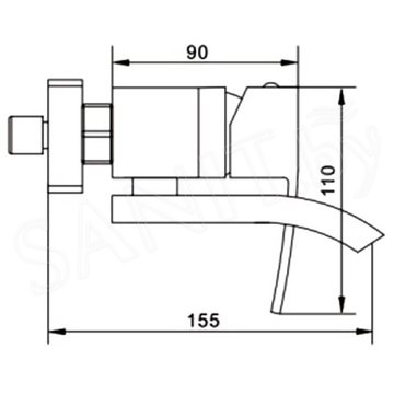Смеситель для ванны Rose R1552F