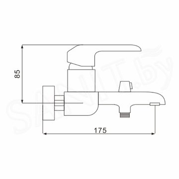 Смеситель для ванны Rose R2102F