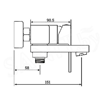 Смеситель для ванны Rose R2802H