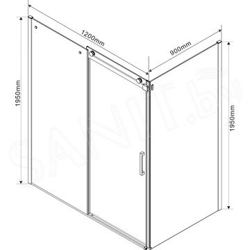 Душевой уголок Vincea Como VSR-1C9012CGB