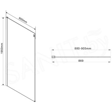 Душевой уголок Vincea Como VSR-1C9012CGB