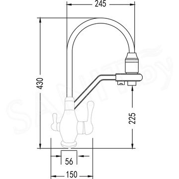 Смеситель для кухонной мойки Rose R858C под фильтр