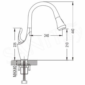 Смеситель для кухонной мойки Rose R123F