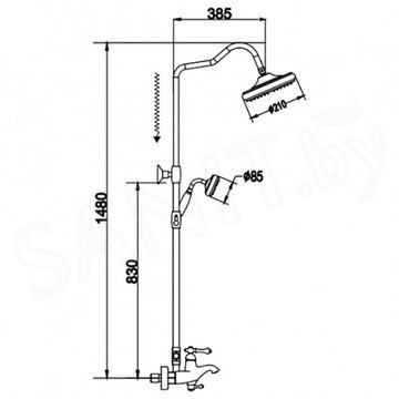 Душевая стойка Rose R0136