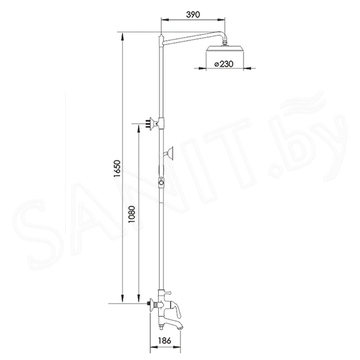 Душевая стойка Rose R0236E