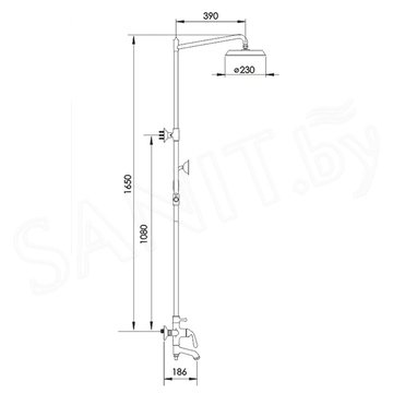Душевая стойка Rose R0236H