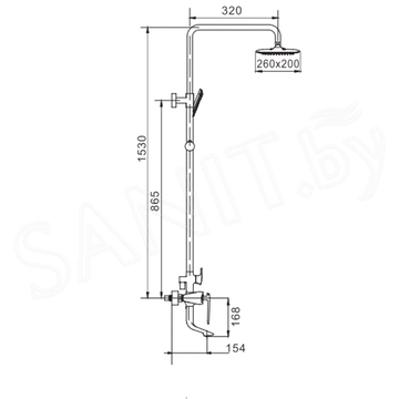 Душевая стойка Rose R1336