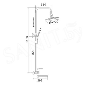 Душевая стойка Rose R2136F