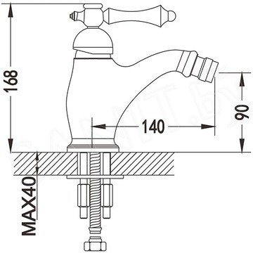 Смеситель для биде Rose R0107Q