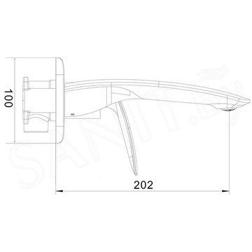 Смеситель встраиваемый Rose R1141 для умывальника