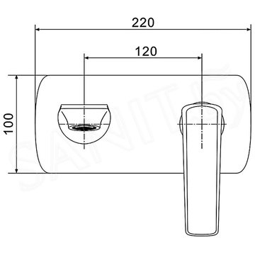 Смеситель встраиваемый Rose R1341F для умывальника