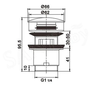 Донный клапан Rose RS01H / RS01T