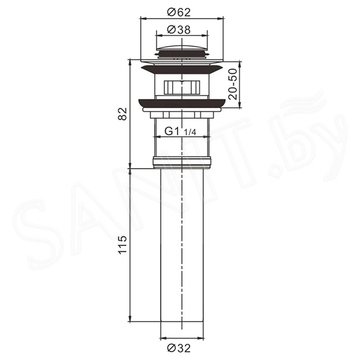 Донный клапан Rose RS14