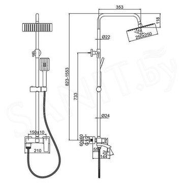 Душевая стойка Ledeme L2478