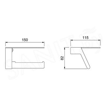 Держатель для туалетной бумаги Timo Selene 10043/00 с полкой для телефона