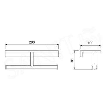 Держатель для туалетной бумаги Timo Selene 10045/00 с полкой для телефона