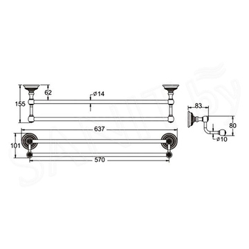 Держатель для полотенец Rose RG1427Q