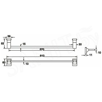 Держатель для полотенец Rose RG1617H