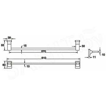 Держатель для полотенец Rose RG1617