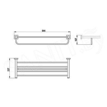 Полка для полотенец с держателем Timo Selene 10058/00