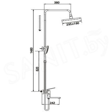 Душевая стойка Shevanik S8036H