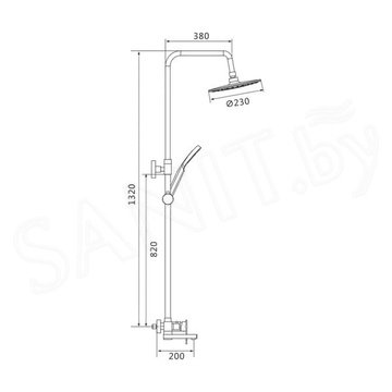 Душевая стойка Shevanik S8736H