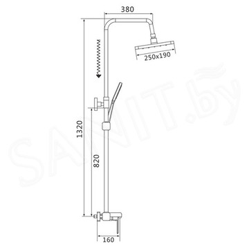 Душевая стойка Shevanik S8836H