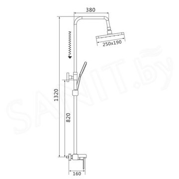 Душевая стойка Shevanik S8836