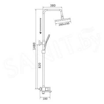 Душевая стойка Shevanik S9036F
