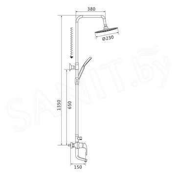 Душевая стойка Shevanik S9836F