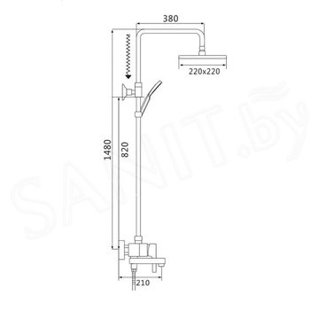 Душевая стойка Shevanik S8636